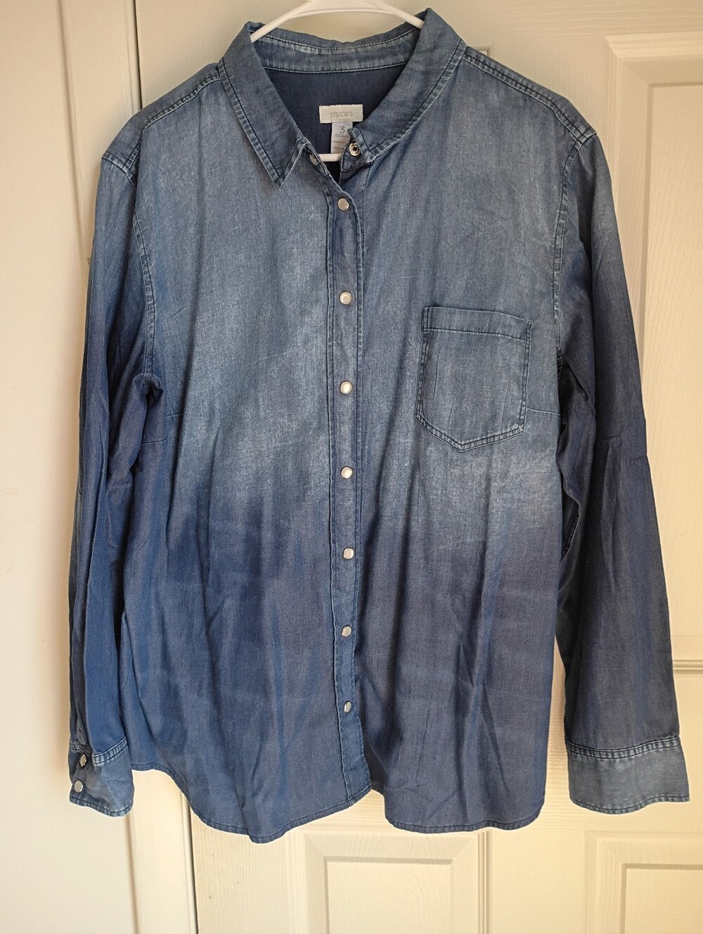 Chico's ombre chambray denim shirt